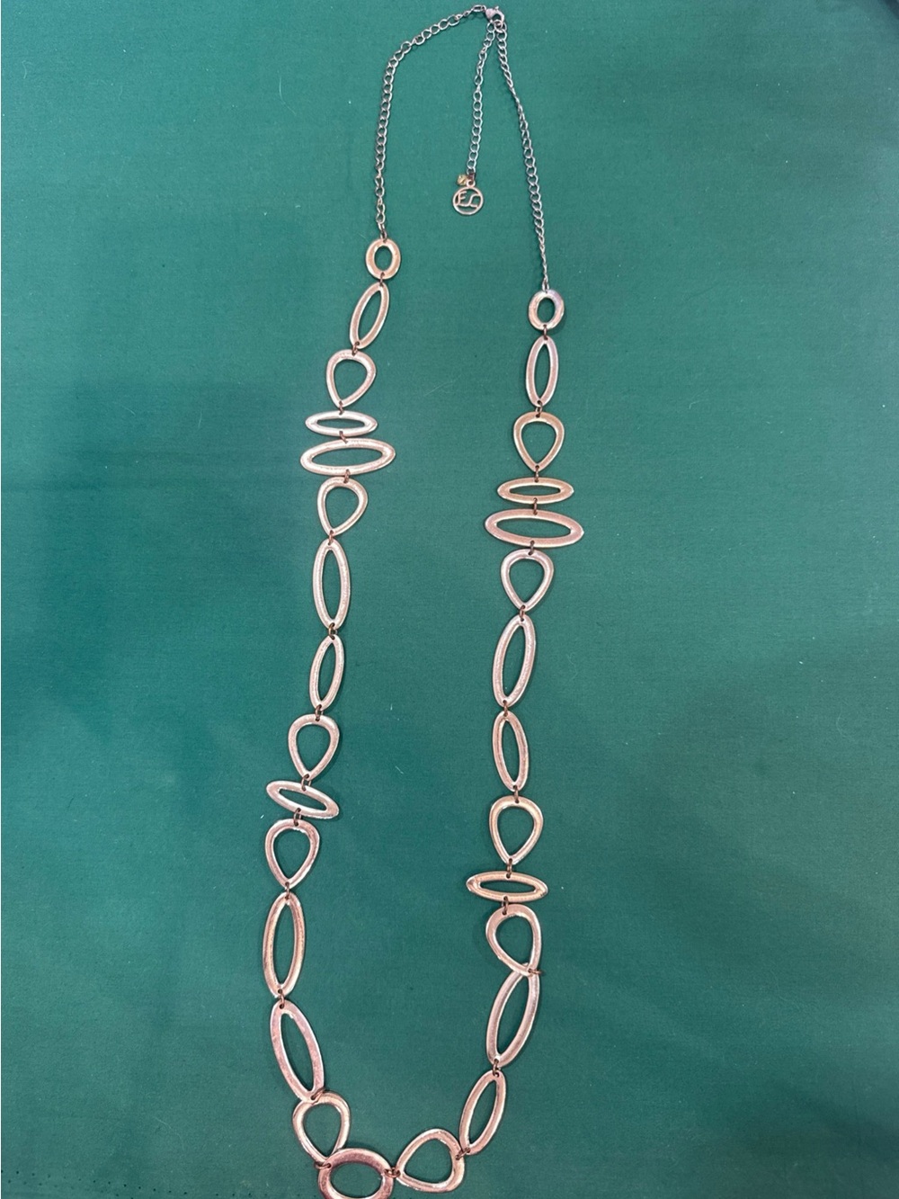 Erica Lyons Long Link Gold Tone Necklace 67F